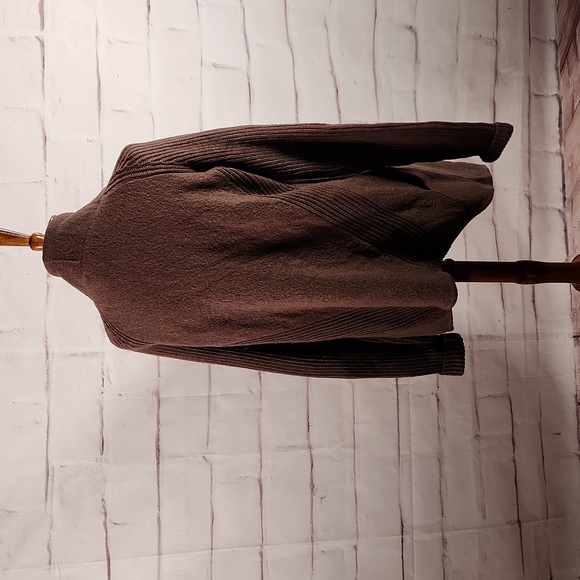 Vince Boiled Wool Open Face Oversized Cardigan - Picture 6 of 7